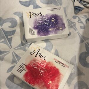 Zodiac Sign Crystals Set of 2 - Aries & Pisces NEW